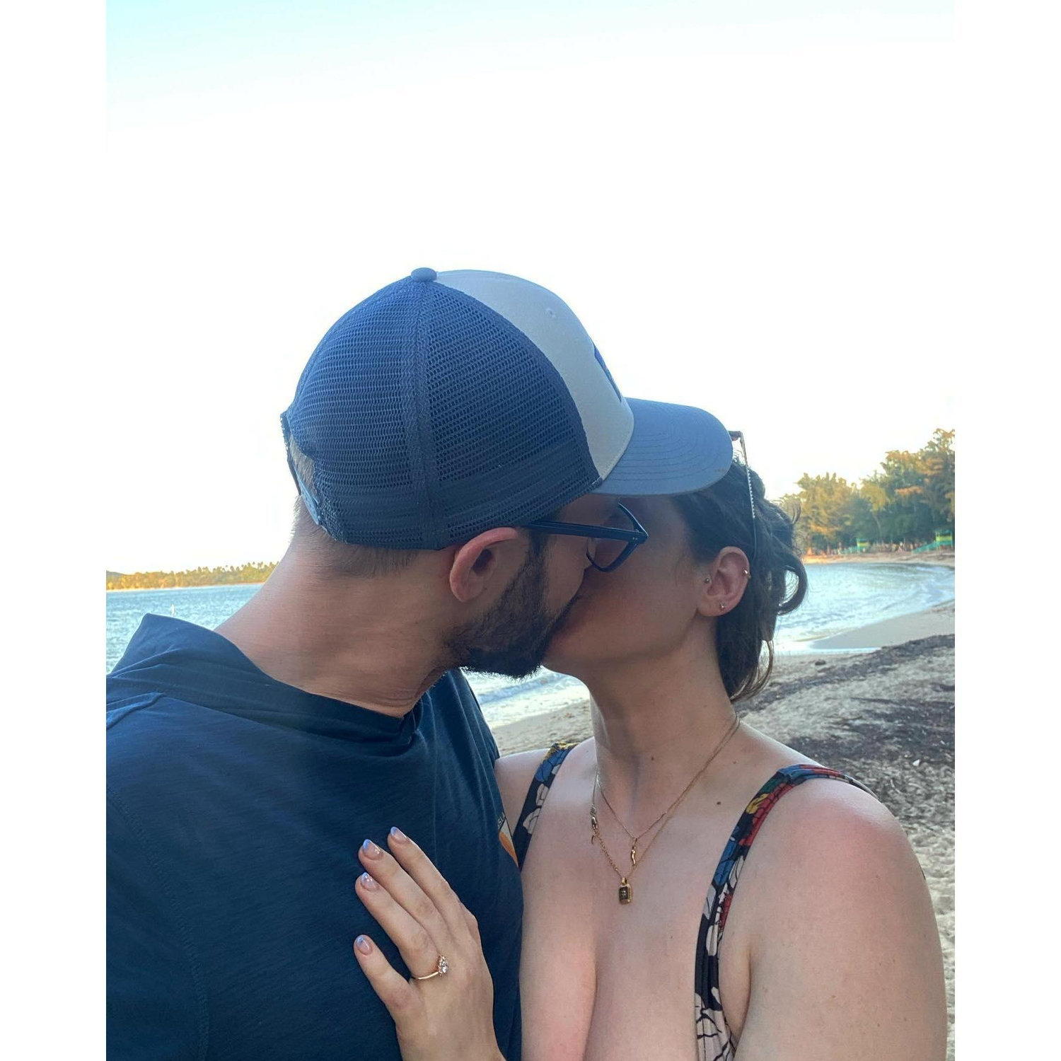 The day we got engaged on a beach in Puerto Rico