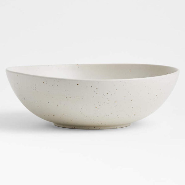 Craft Speckled White Large Stoneware Serving Bowl