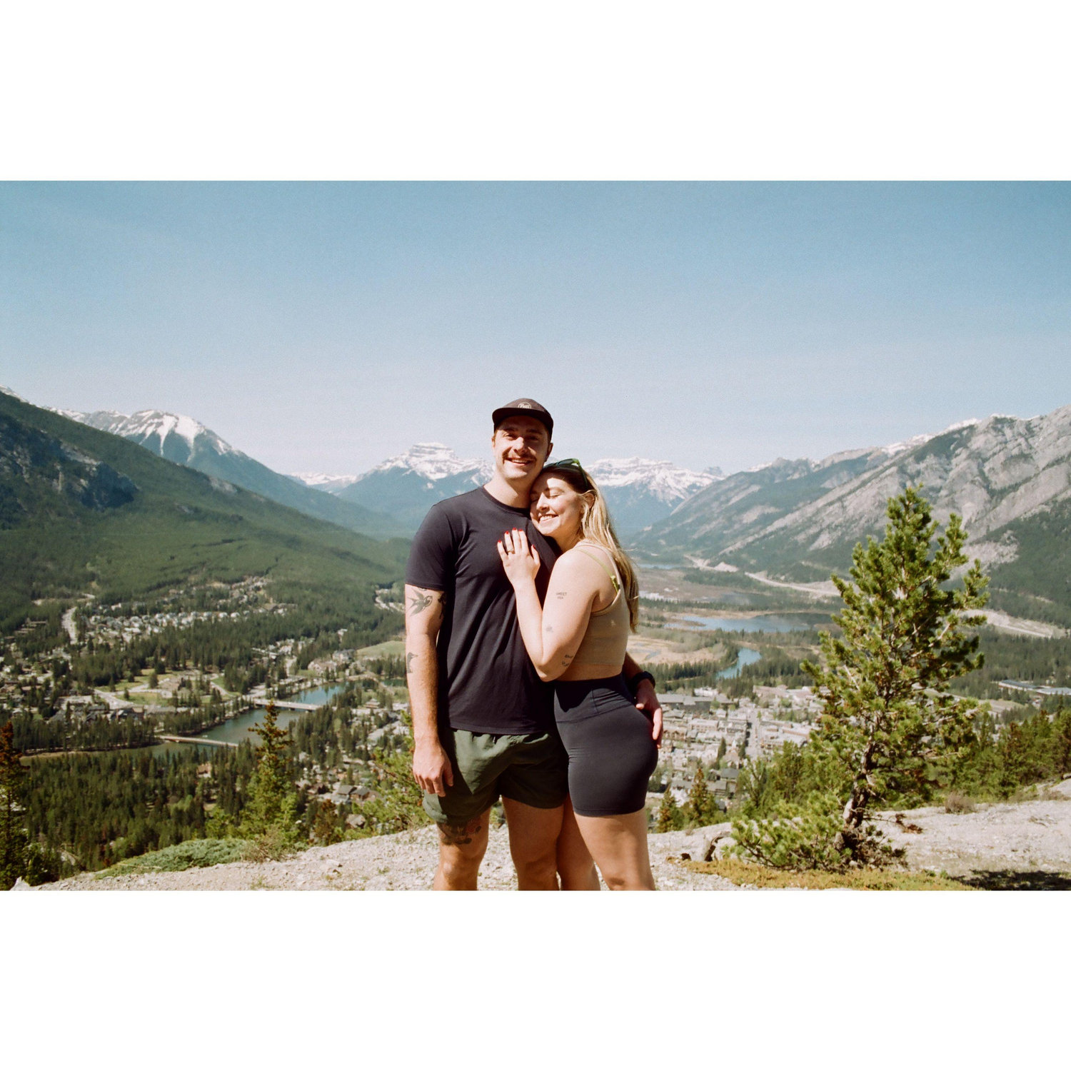 may 2021, getting engaged on Tunnel Mountain in Banff