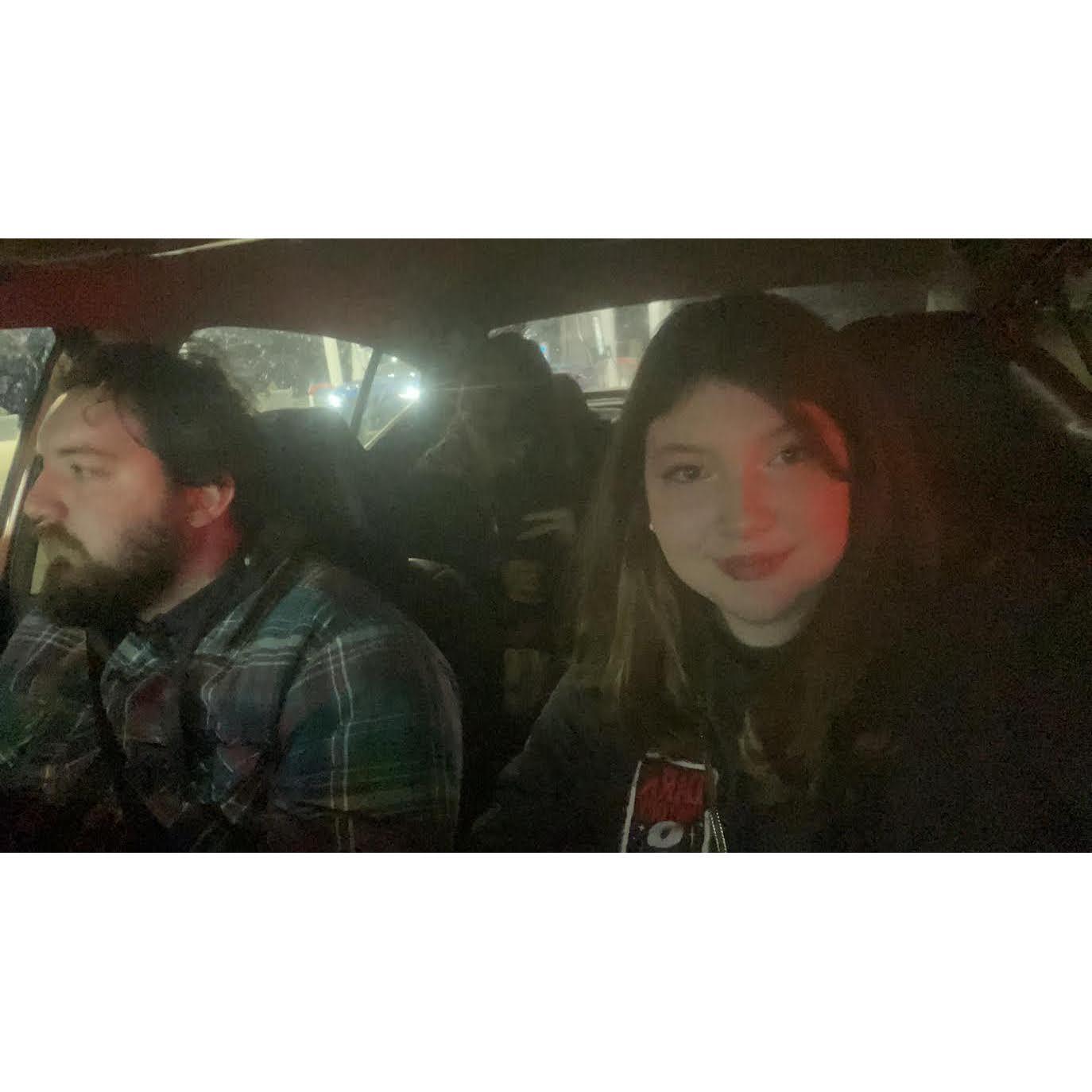 driving around and doing Karaoke!