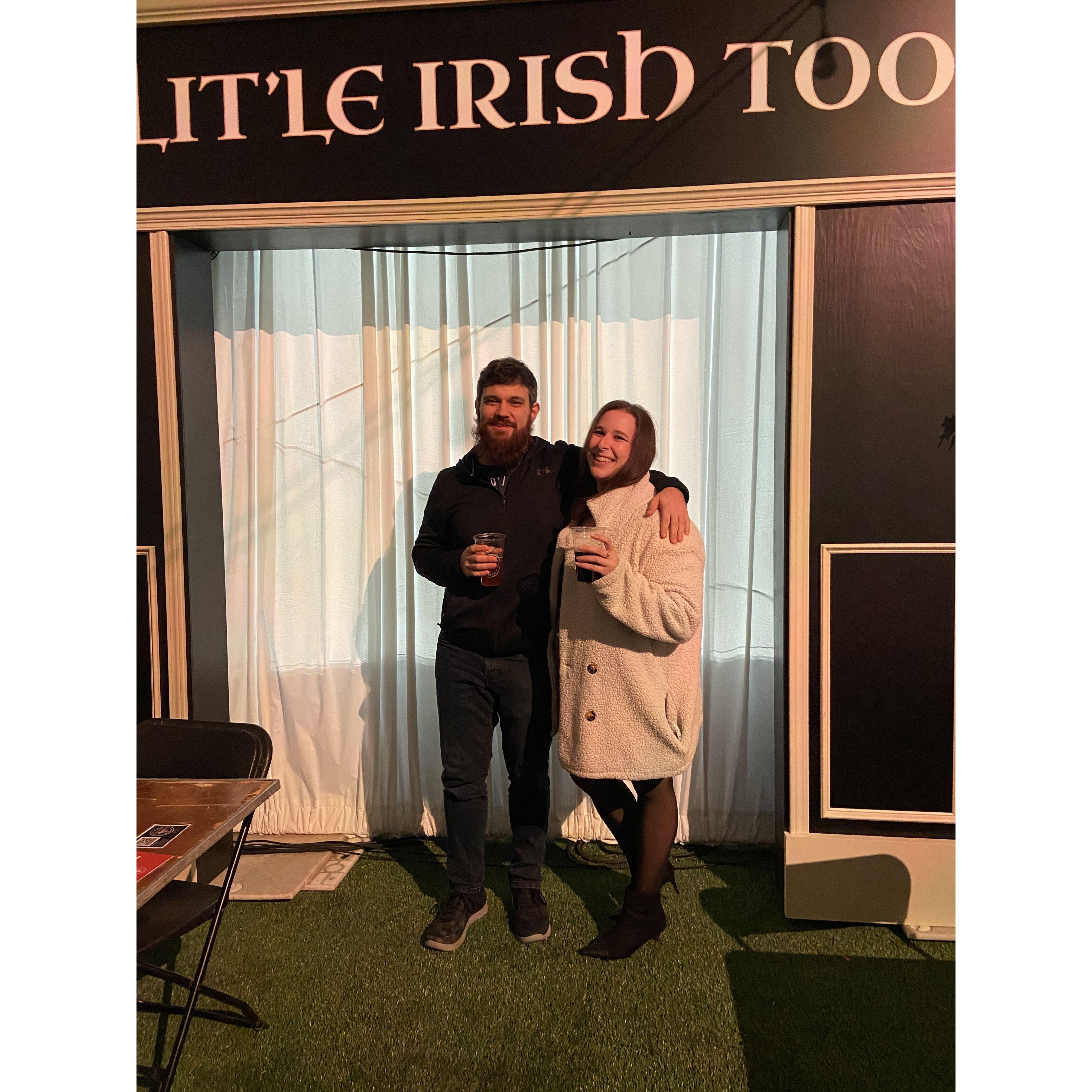 Alex introduced Emjay to the Guinness Factory right by his house