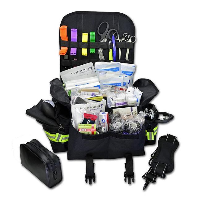Lightning X Small First Responder EMT EMS Trauma Bag Stocked First Aid Fill Kit B