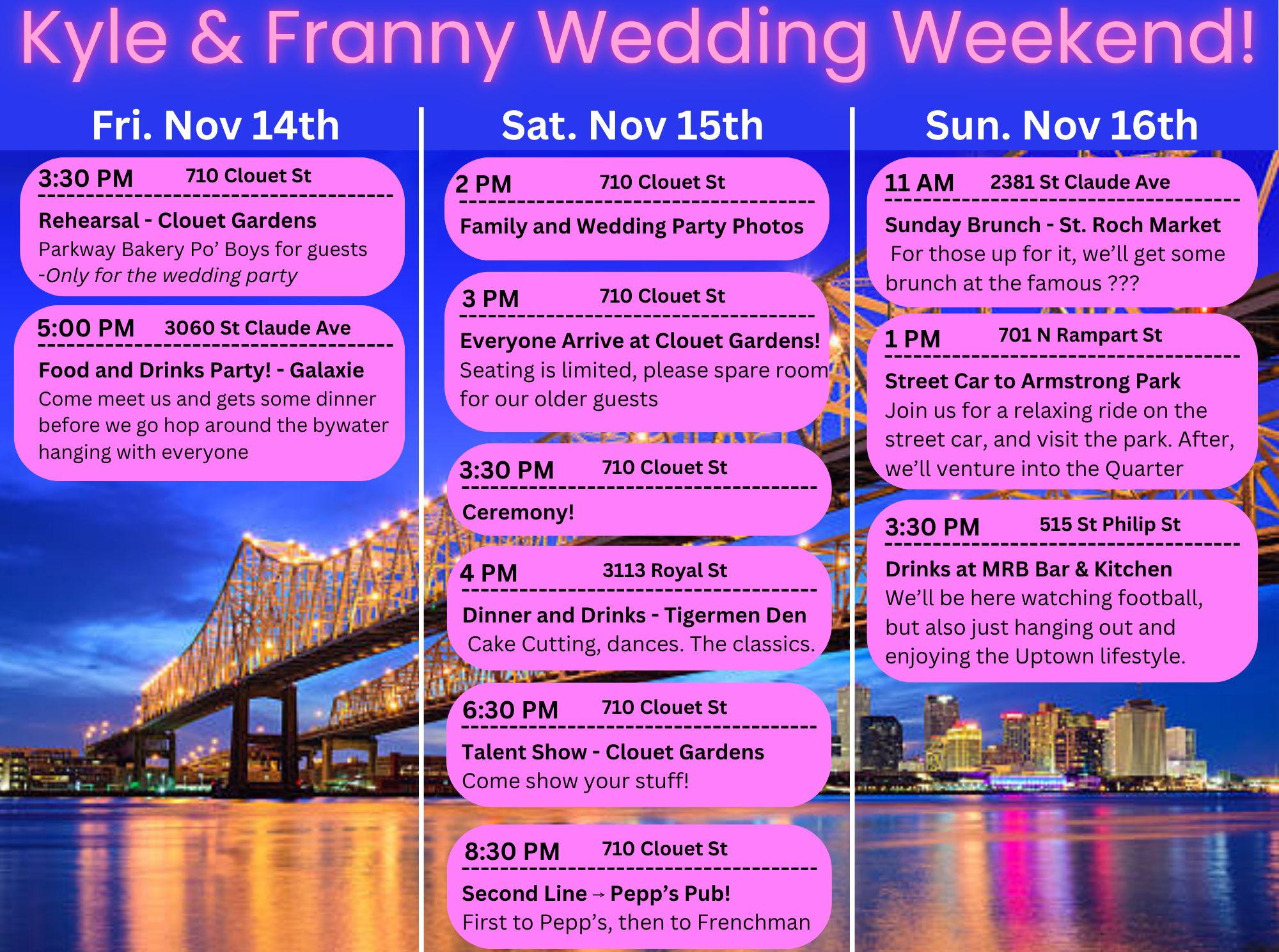 The Wedding Website of Franny Harold and Kyle Berthusen