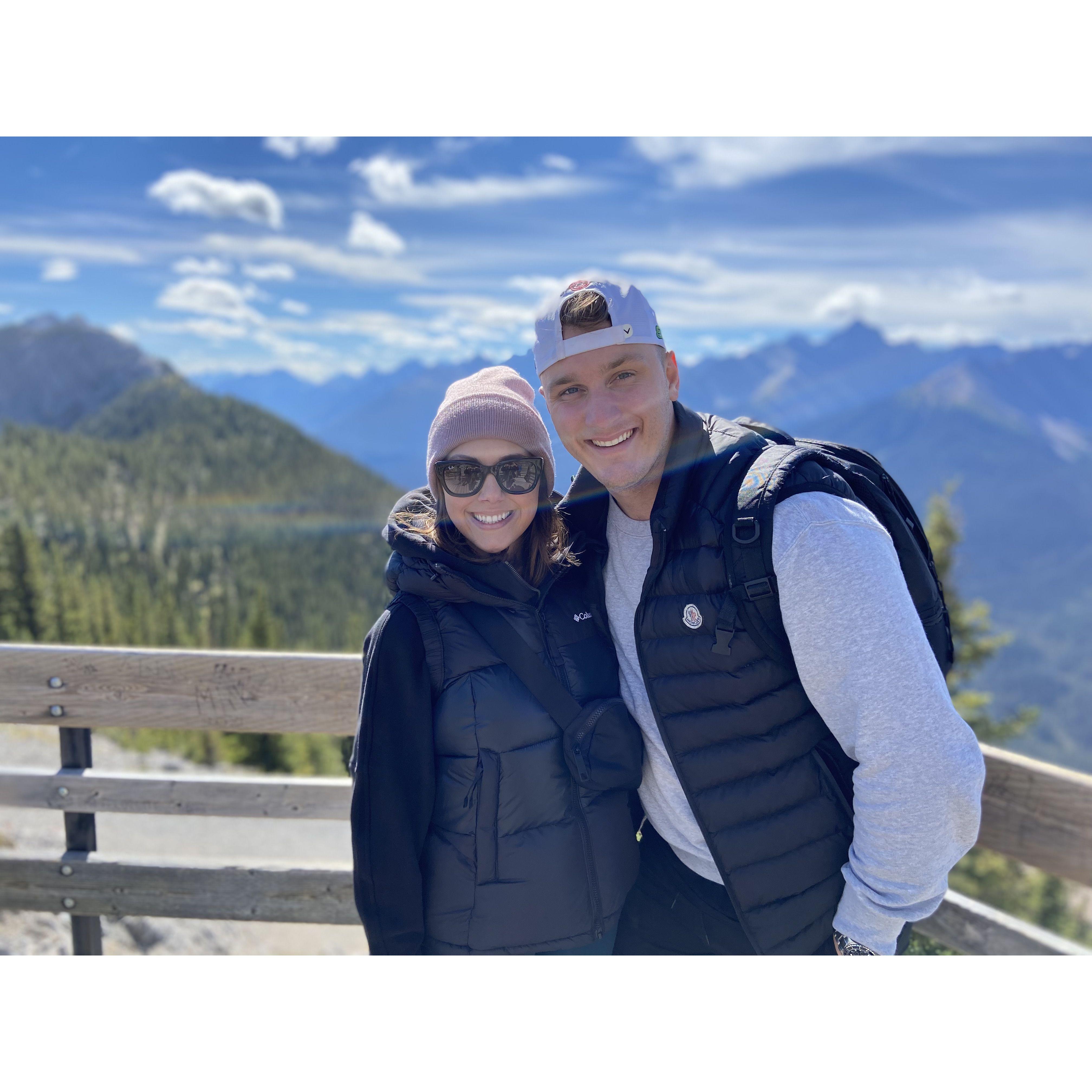 We had planned to go to Italy for our first trip, but sadly covid hit, so we decided to go to Banff instead.