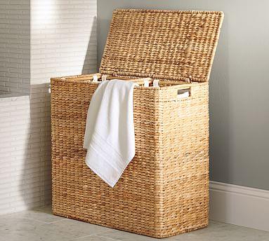 Seagrass Divided Hamper & Liner- Savannah