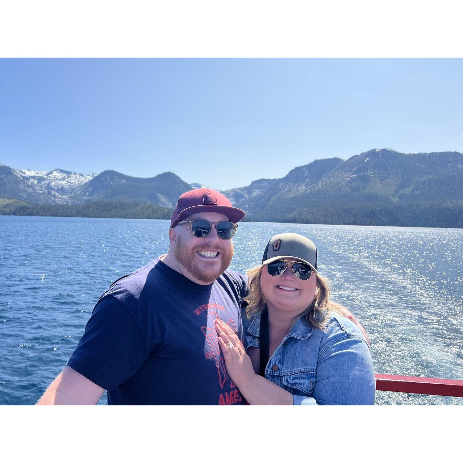 Engagement photo on Lake Tahoe