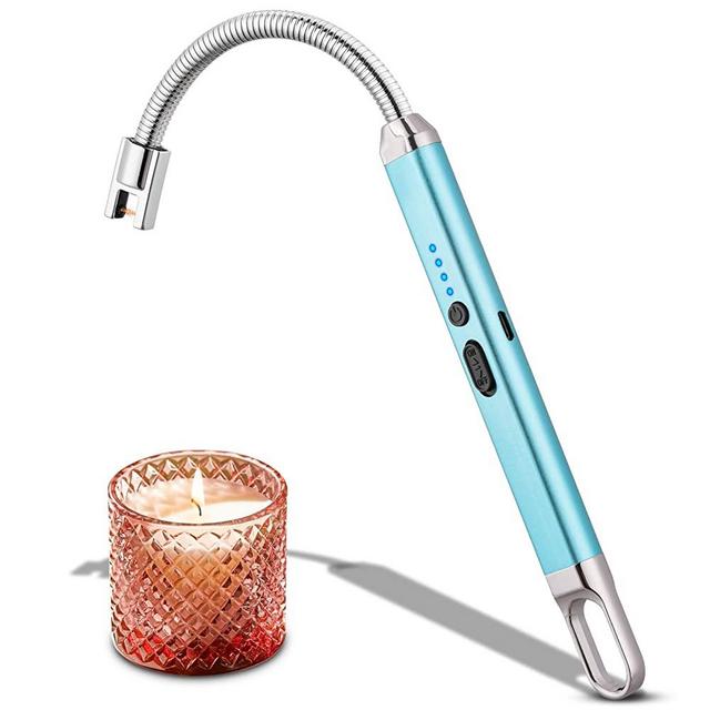 MEIRUBY Lighter Electric Lighter Candle Lighter Rechargeable USB Lighter Arc Lighters for Candle Camping BBQ Blue