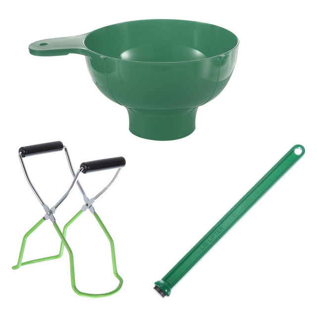 Unique Bargains Durable Easy to Clean Home Canning Kit Tools Set 3 Pcs Green