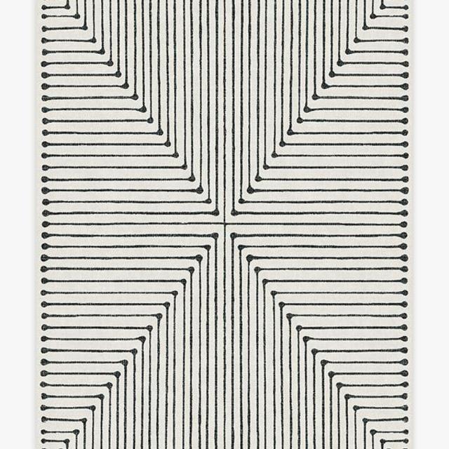 Jonathan Adler Inkdrop Black & Ivory Rug