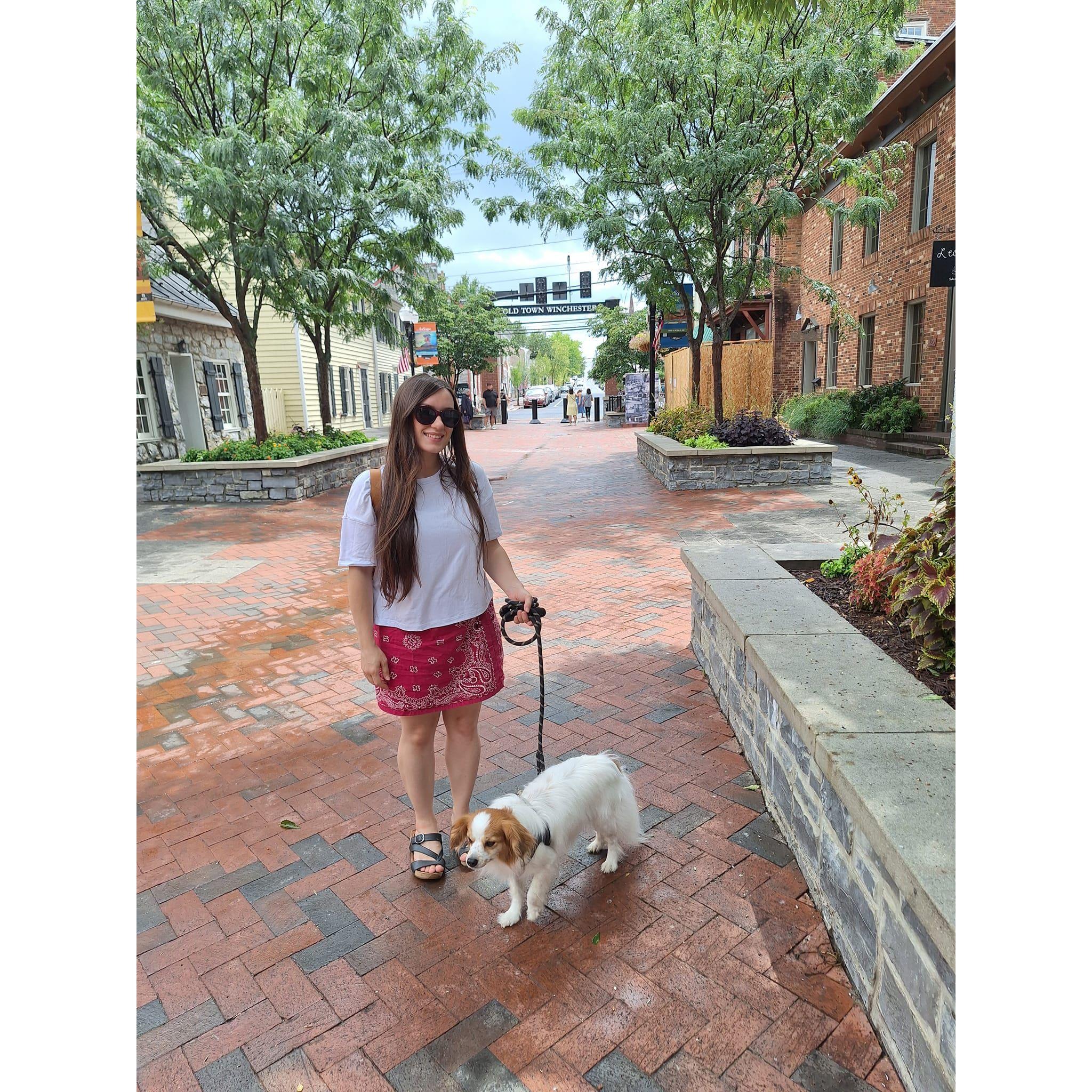 Enjoyed the Winchester Old Town walking mall before heading to Front Royal area to go canoeing, and then we got rained out!