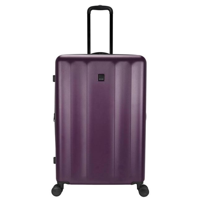 Skyline Hardside Large Checked Spinner Suitcase - Dark Purple