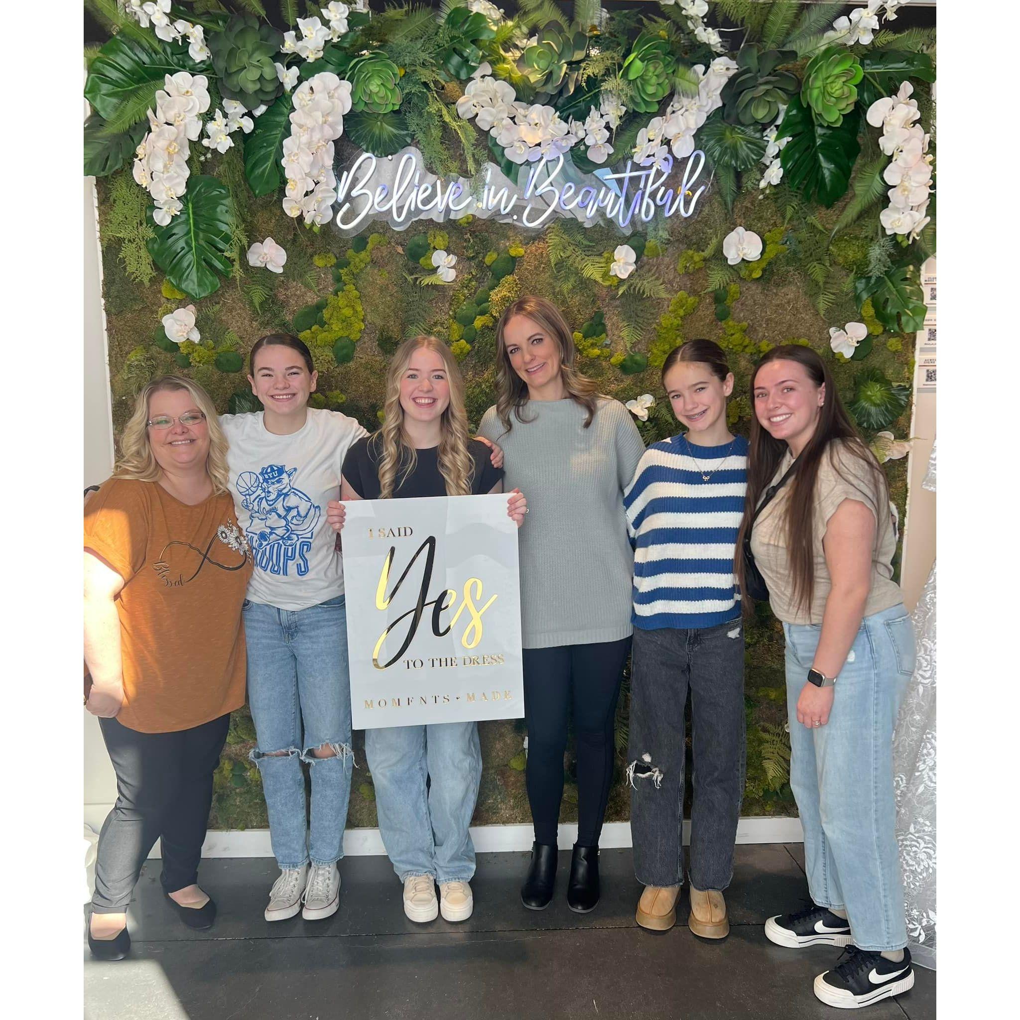 This is the day Raylee said yes to the dress!