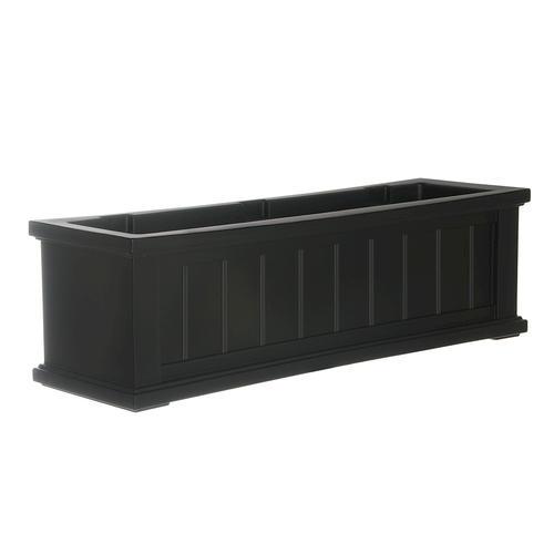Mayne® 32.5" Black Plastic Cap Cod Window Box Planter