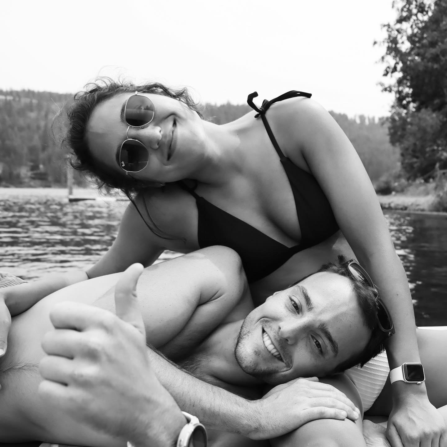 Here we are pictured at Lake Coeur d'Alene aka Caitlin's favorite place in the world. Tyler came to visit in the summer of 2021.