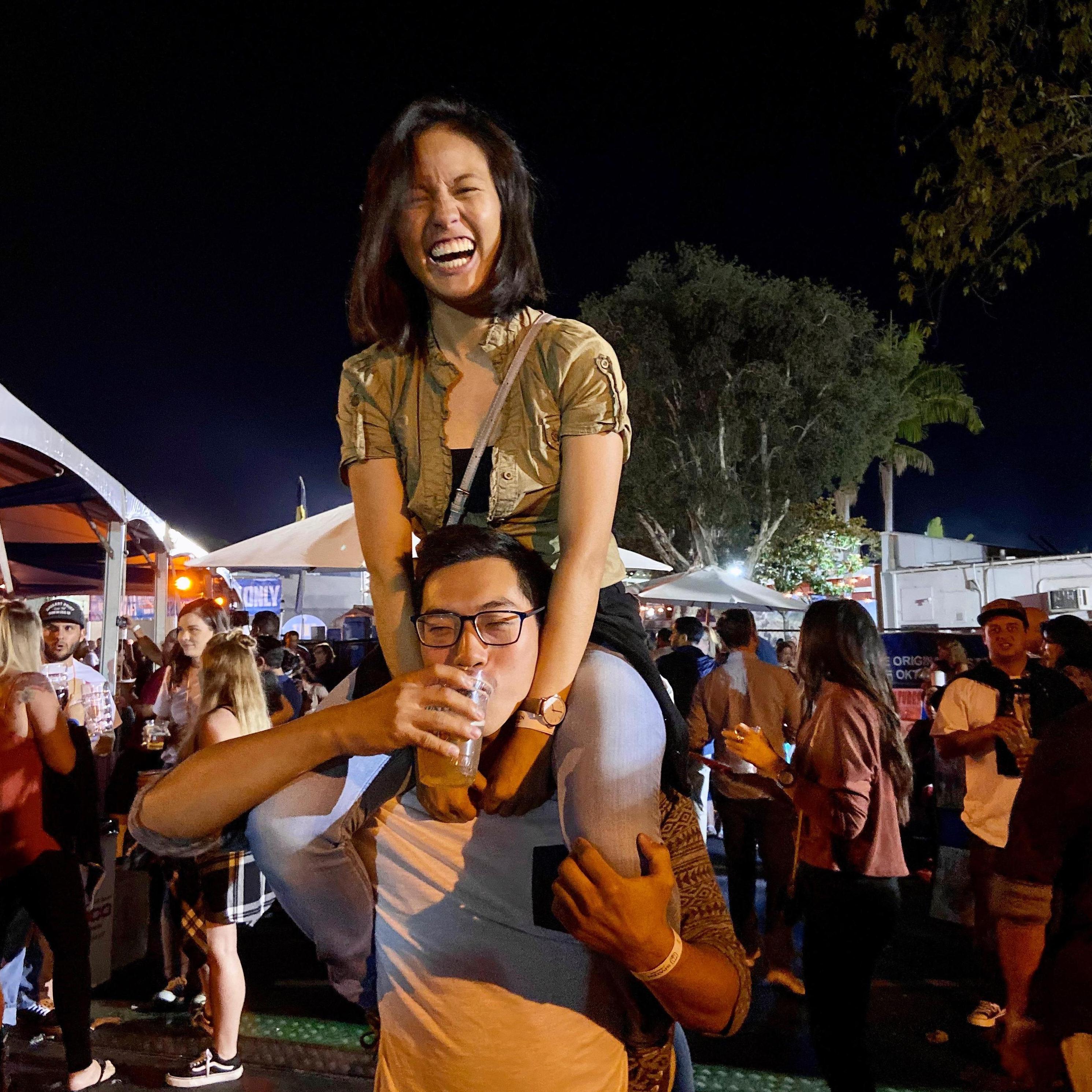 Attending Oktoberfest in San Diego.