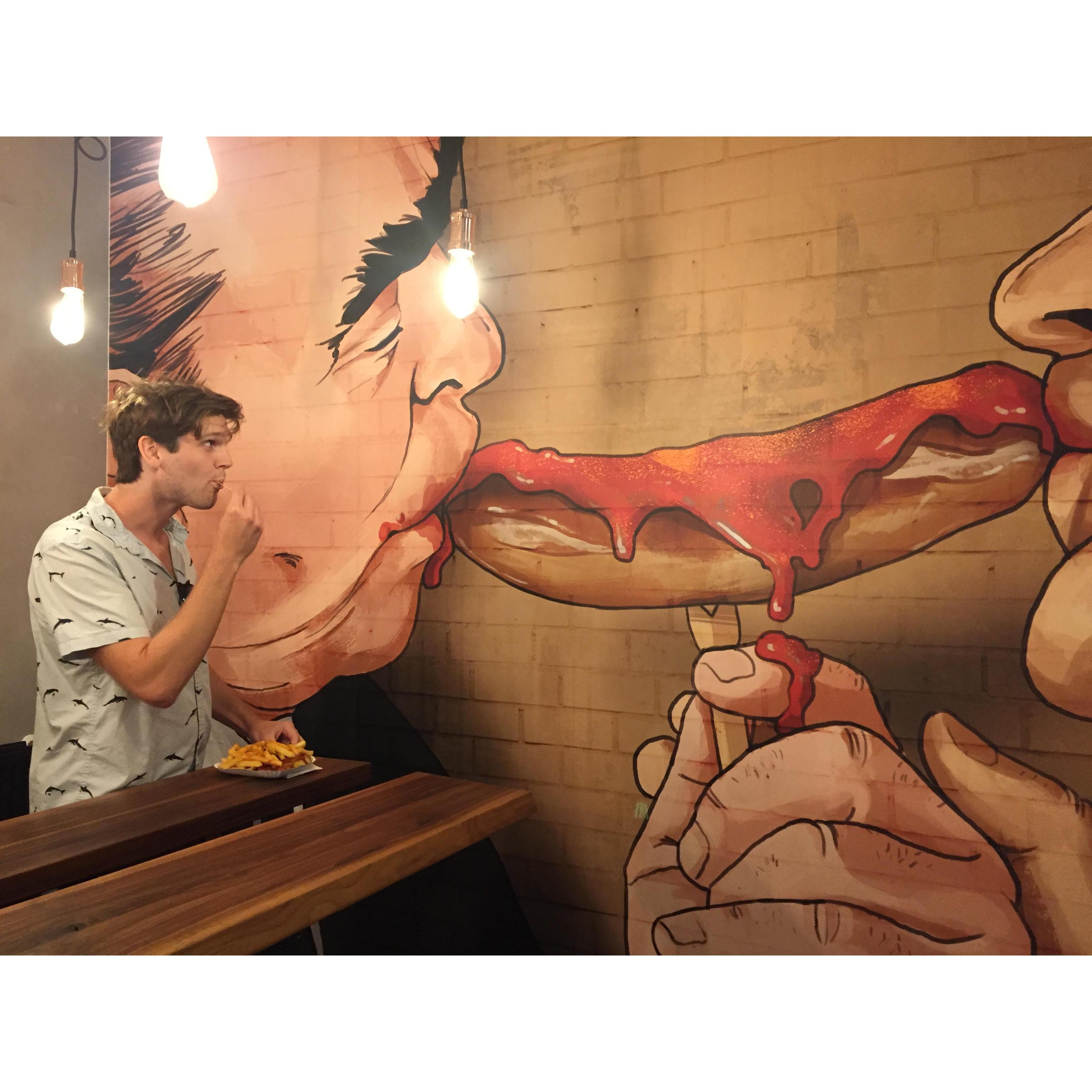 Late night snacks in Berlin. June 2018.
