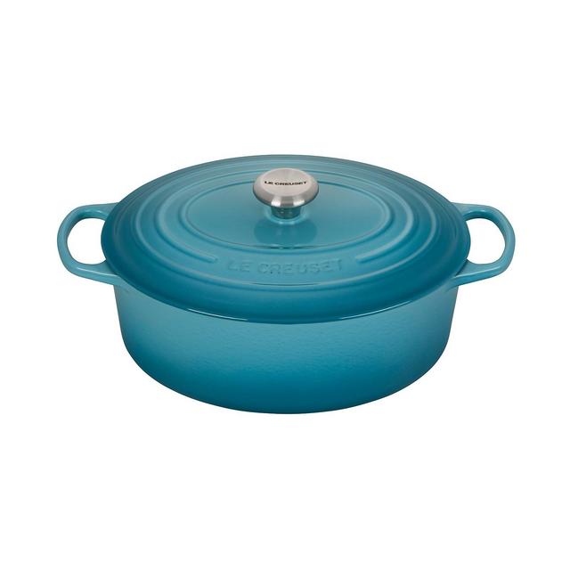 Le Creuset Caribbean 6.75-Qt. Signature Enameled Cast Iron Oval Dutch Oven