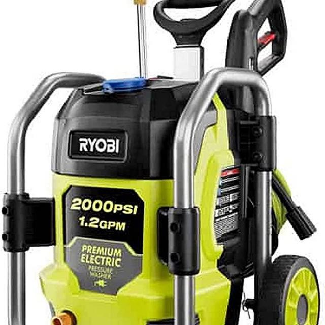 RYOBI Electric Pressure Washer RY142022 2000 PSI 1.2 GPM Cold Wate (Renewed)