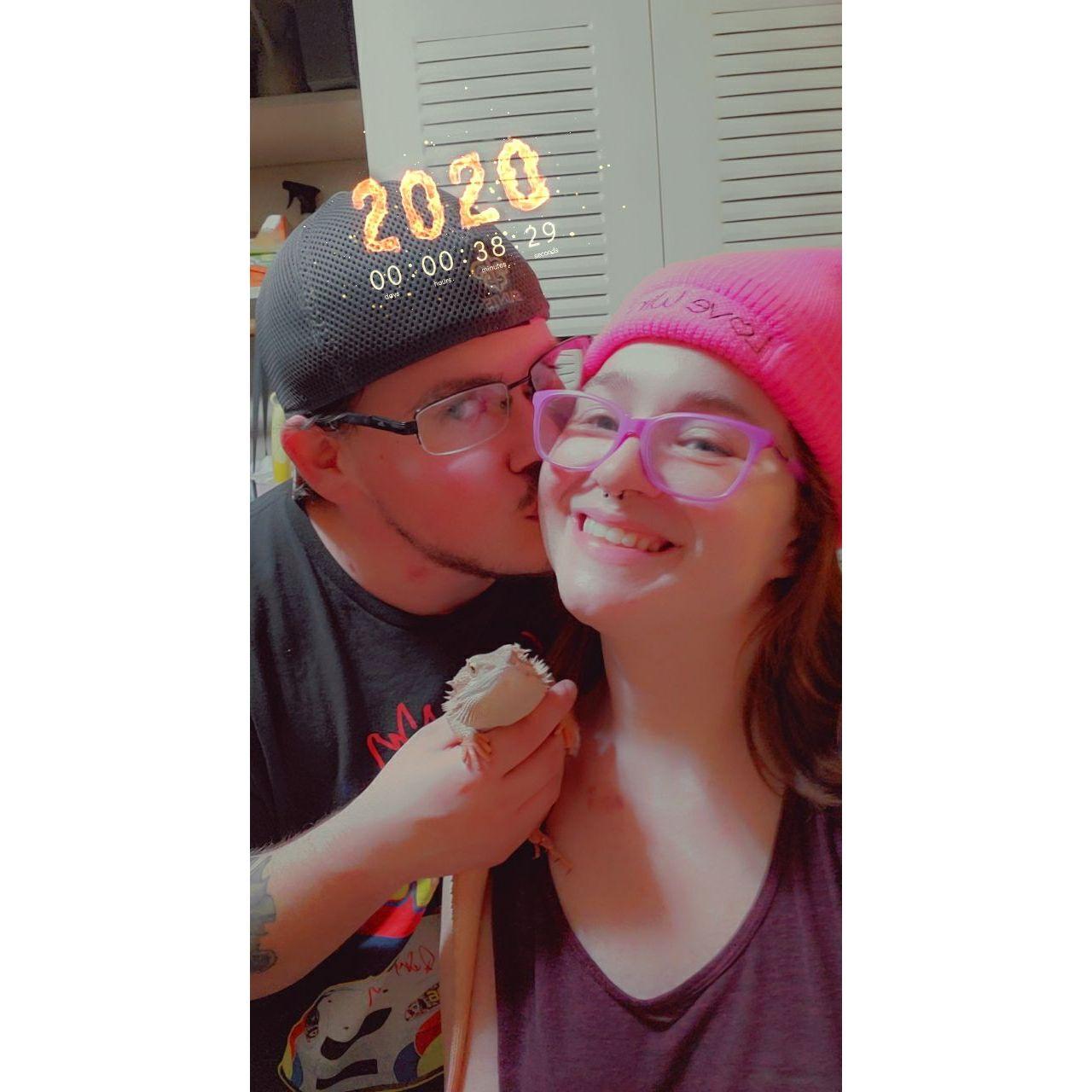 One of our first family photos with our little Bruni