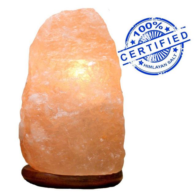Ambient Salt Lamp Authentic Himalayan Lamp 7-9&quot; 7-9 lbs Hand Crafted Natural Crystal Salt Rock with UL Listed and Certified Dimmer Switch