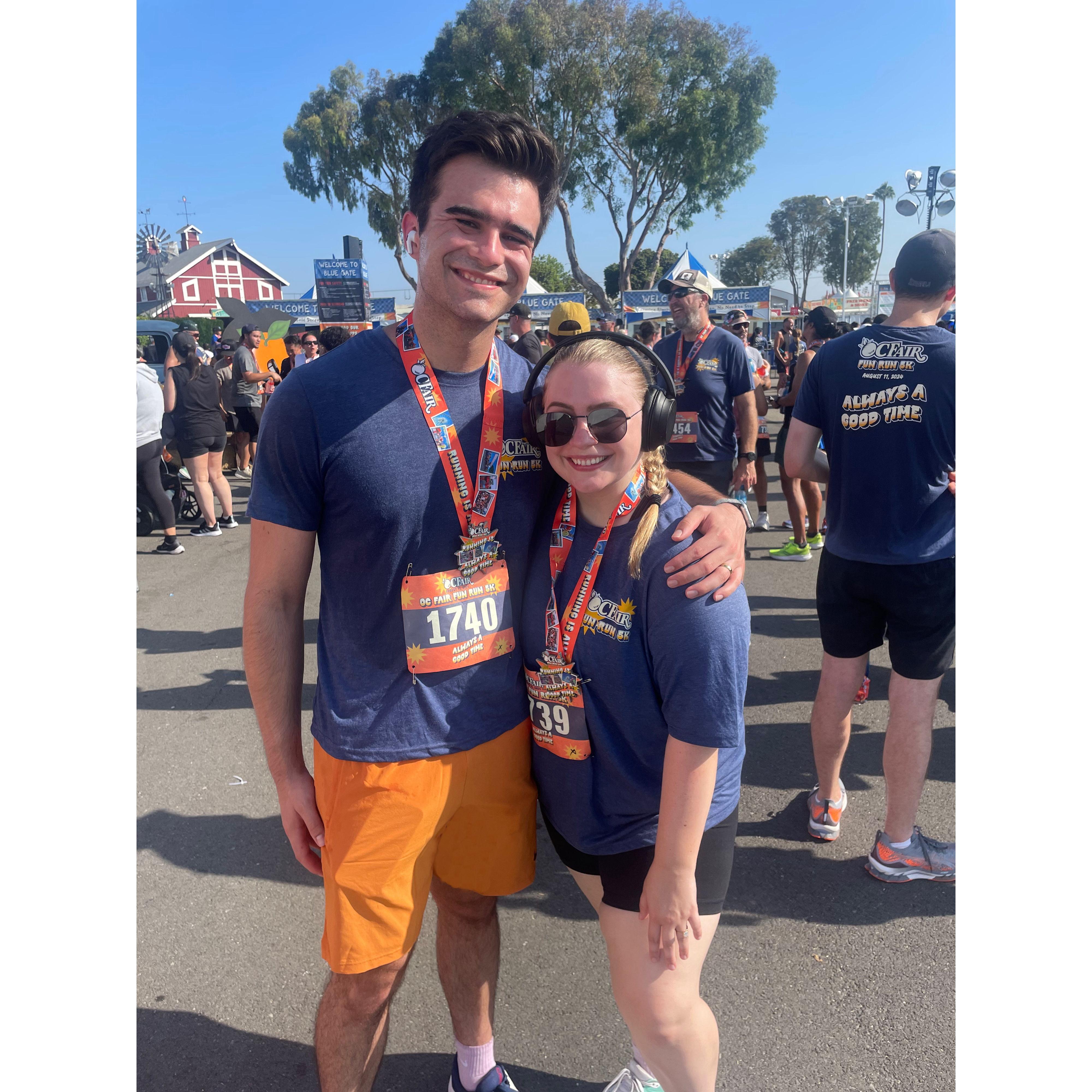 We got into running together! (love will make you do crazy things)