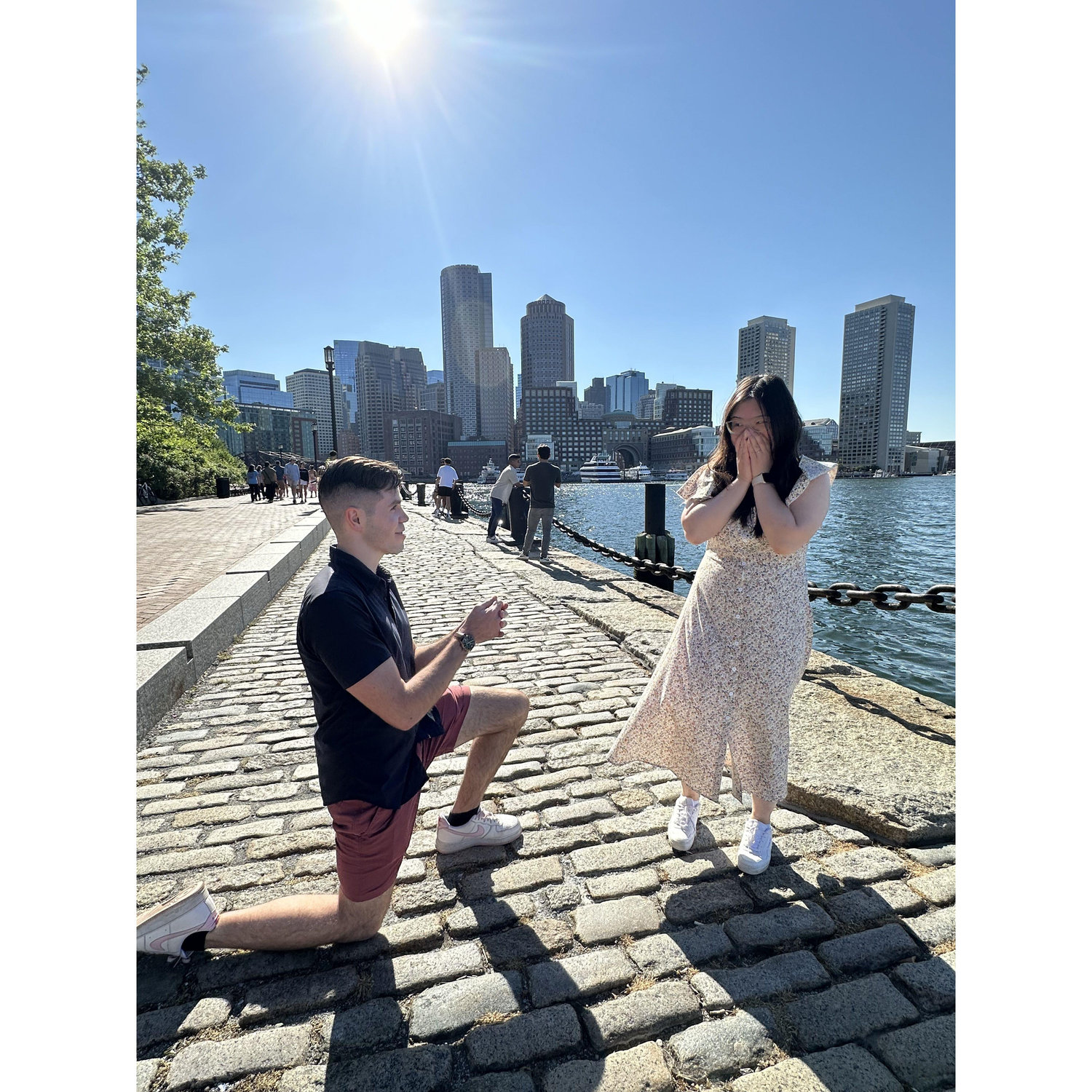 Jun 15, 2024: day of proposal at Fan Pier Park in Boston, MA