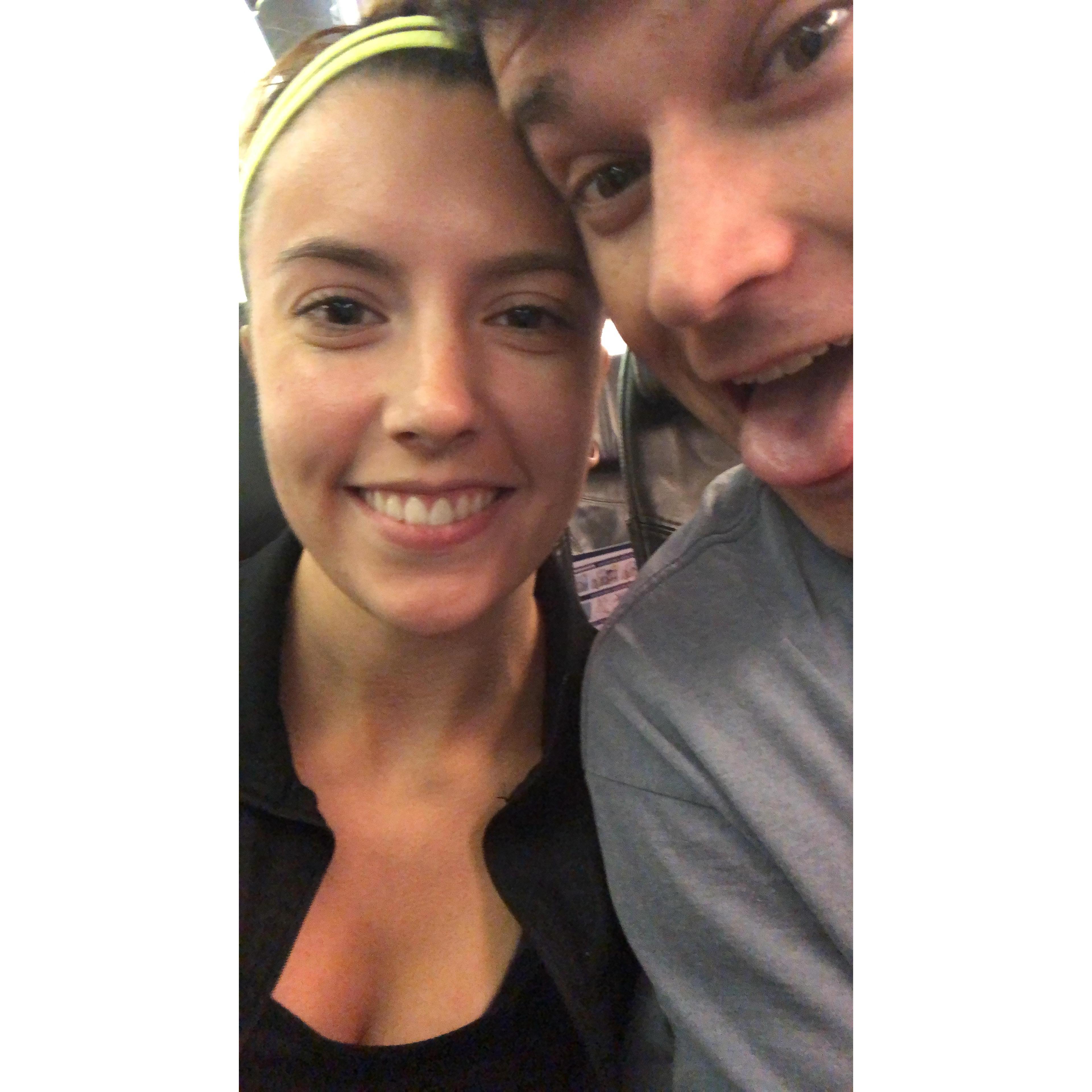 On a VERY early morning flight to the west coast