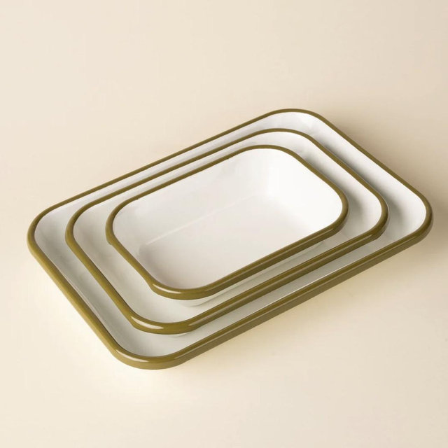 East Fork Enamel Bakeware Nestinf set- CHIVE COLORWAY!