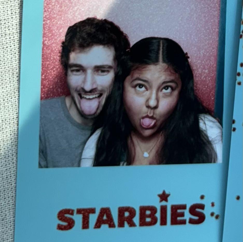 Being goofy in the Taylor Swift pop-up in Nashville 2025.