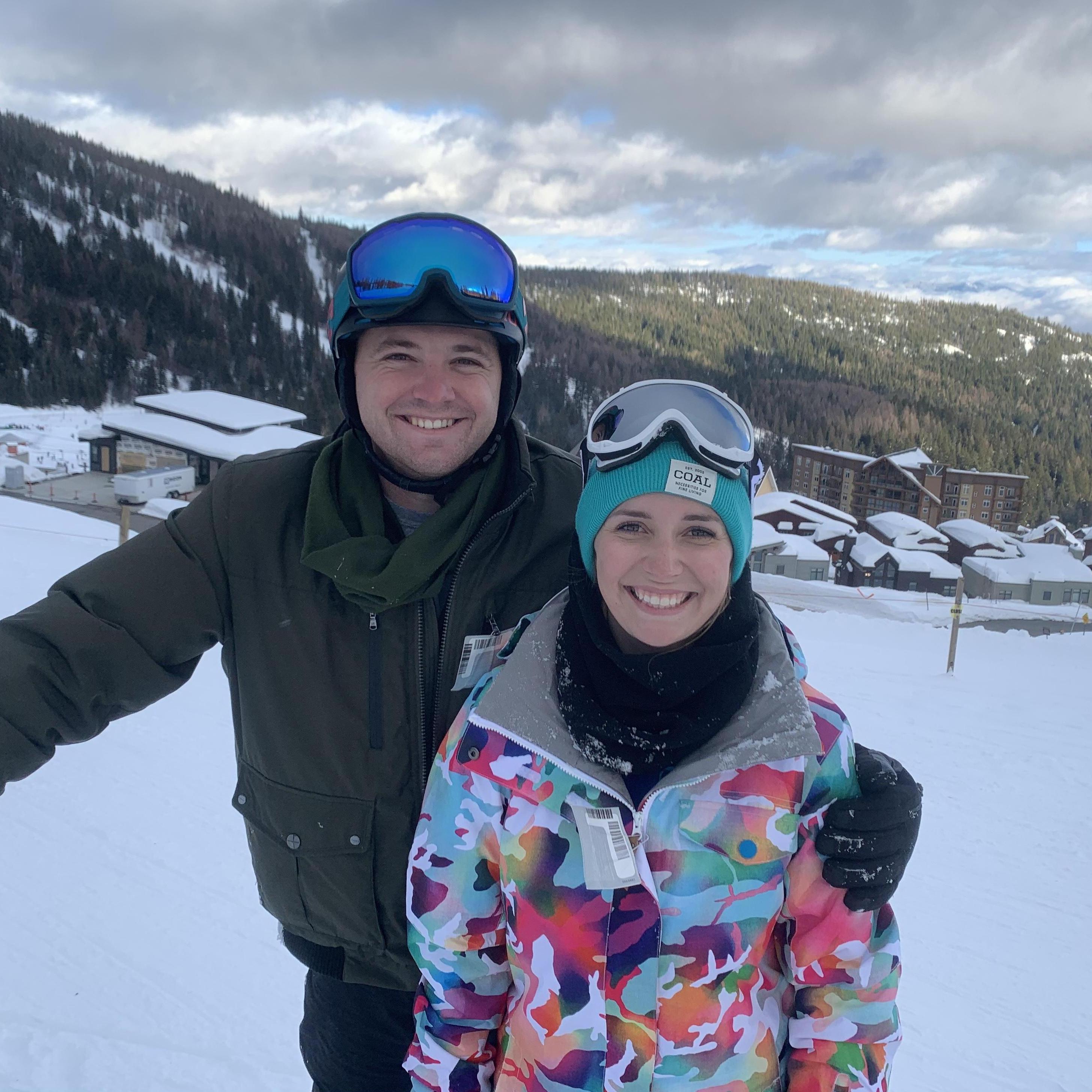 First time skiing (for Mad!) with the Stankovits family in Spokane, Idaho in January 2021