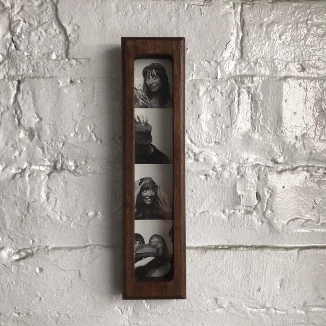 PhotoBooth Frame Walnut 1.5 x 8 inches . -MCM Magnetic -Photo booth - Magnet photo strip