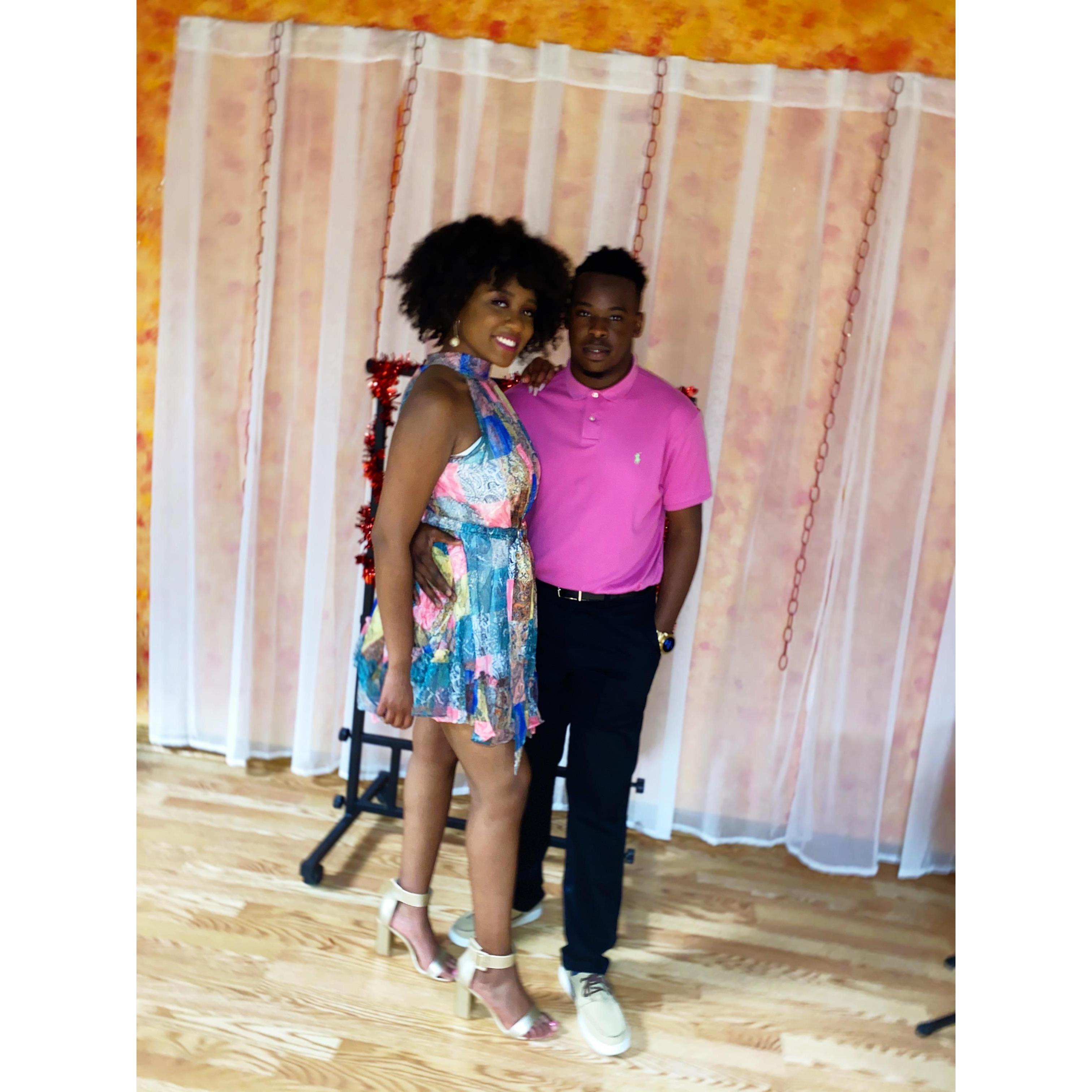 Celebrating our first Valentines Day, we took salsa dance lessons. Darius loves to dance!