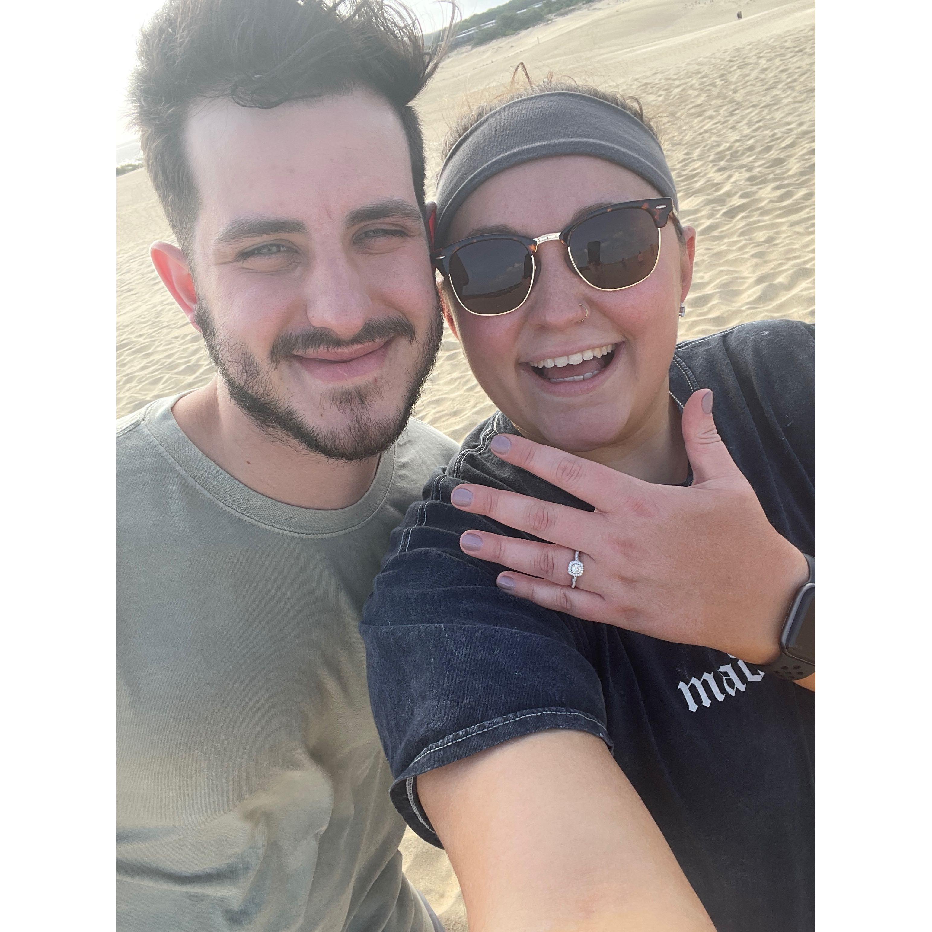 Our first selfie as an ENGAGED COUPLE!
