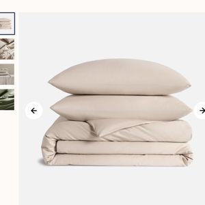 King | Classic Percale Duvet Set | Driftwood