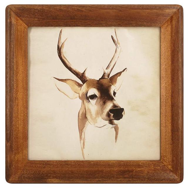 icheesday 10x10 Wooden Picture Frames, Rustic Square Photo Frame Made of Solid Wood and Plexiglass for Wall Hanging and Table Standing (Brown)