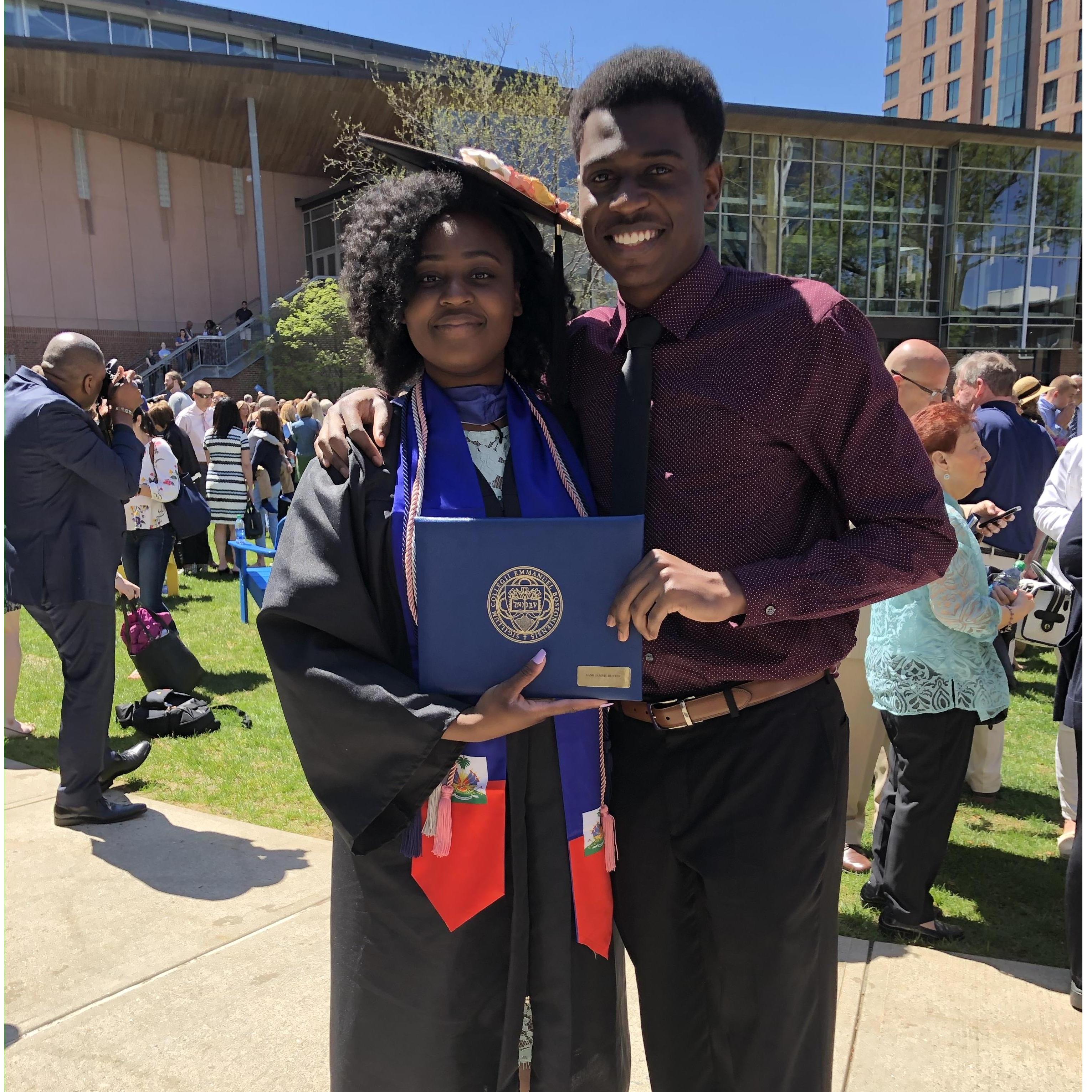 Sand J's College graduation. Kinda funny we never got any pictures when Walgler graduated lol.
