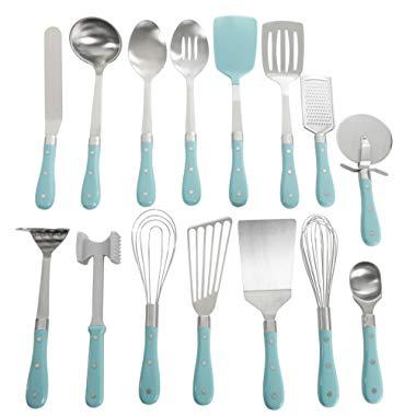 ExcelSteel 6-Piece Nylon Utensil Set with Stainless Steel Handles