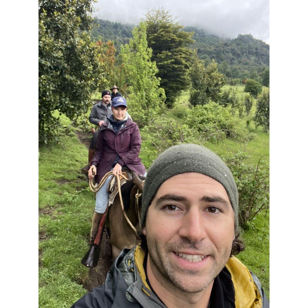 Riding horses with Buddy and Leah in Chile
