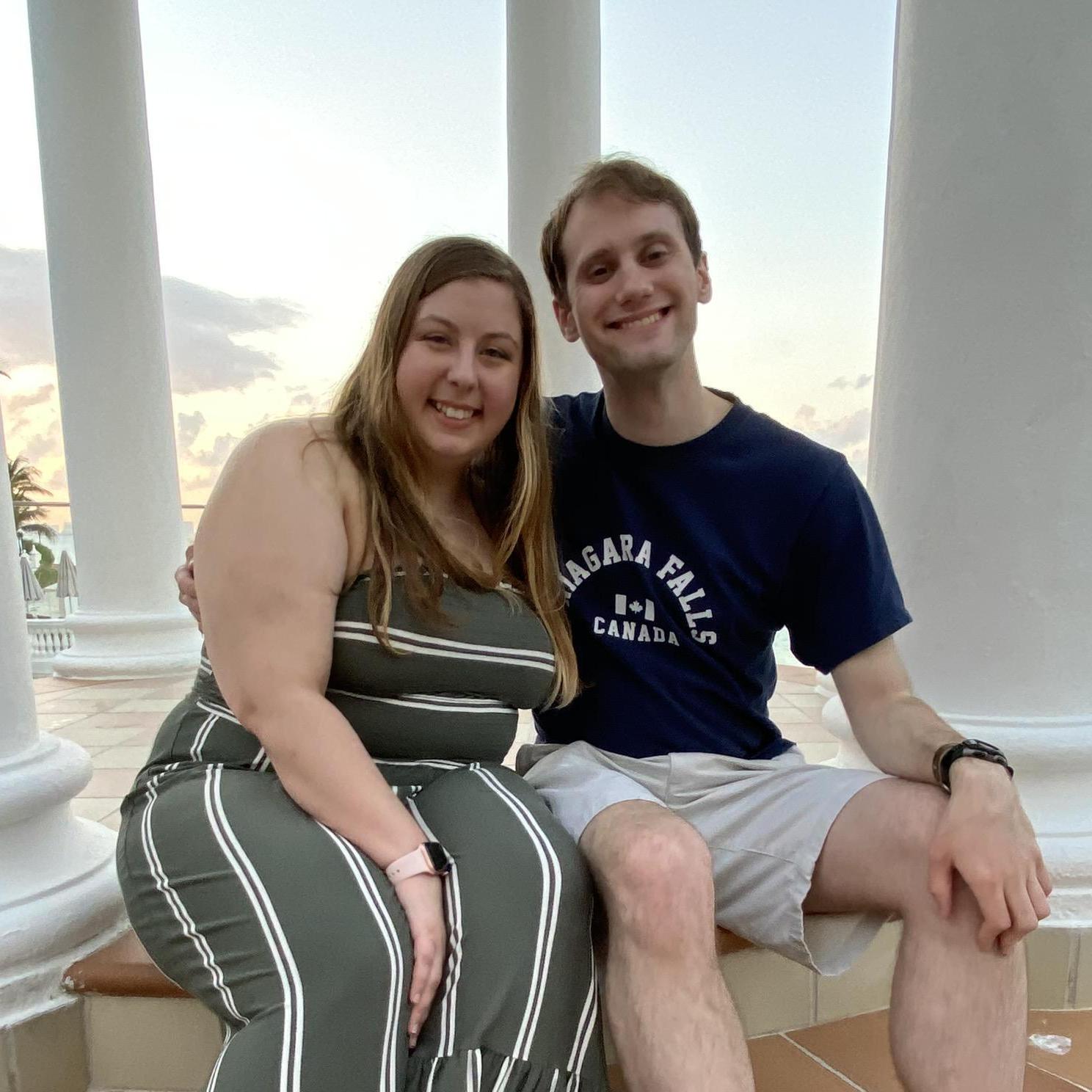 The couple on vacation in Cancun.