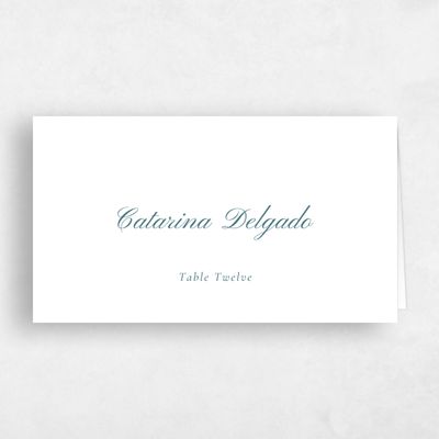 White Wedding Place Card - Pasquo