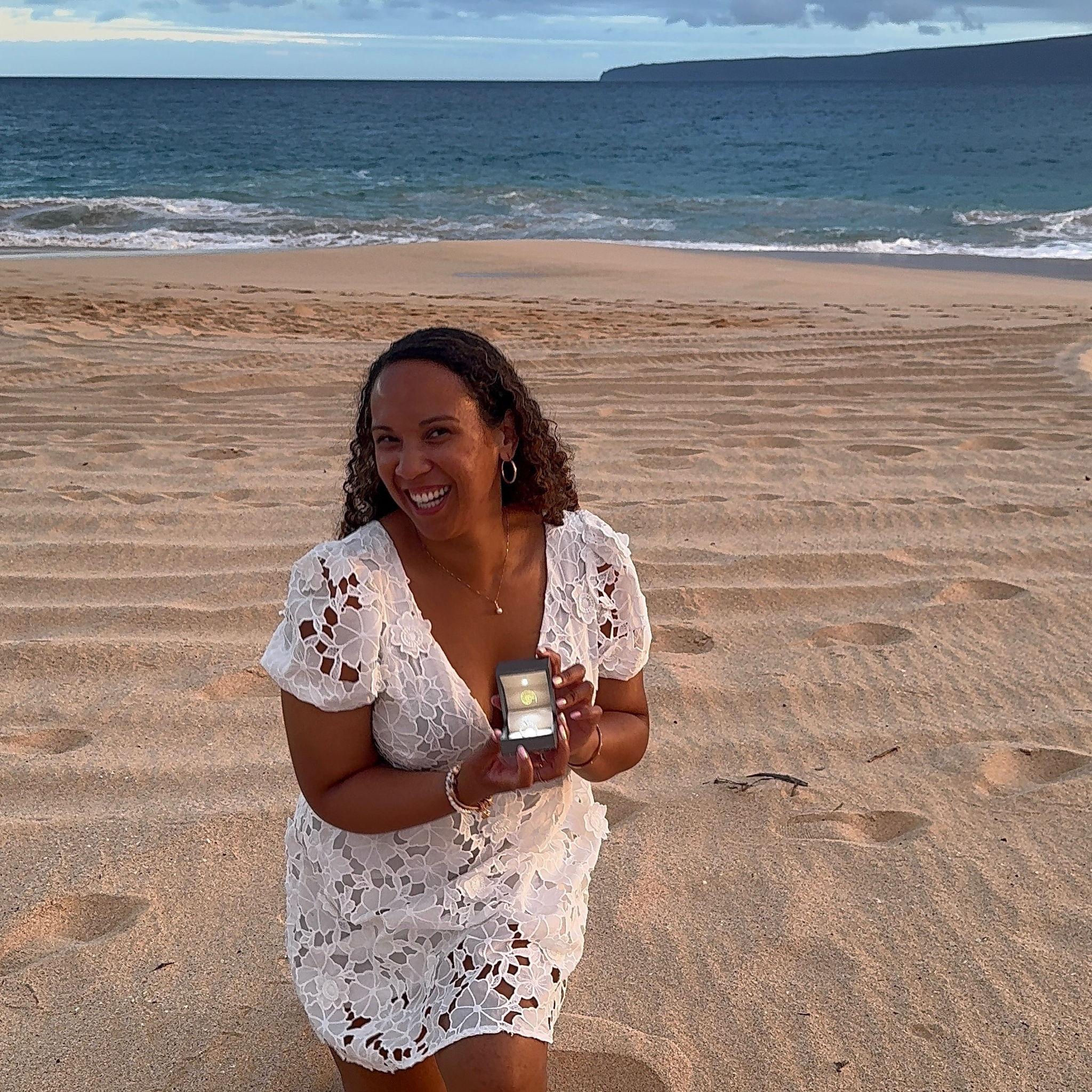 We got engaged! June 18, 2025! Regina doesn't know what to do with herself