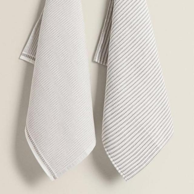 WAFFLE KNIT KITCHEN TOWEL (SET OF 2)