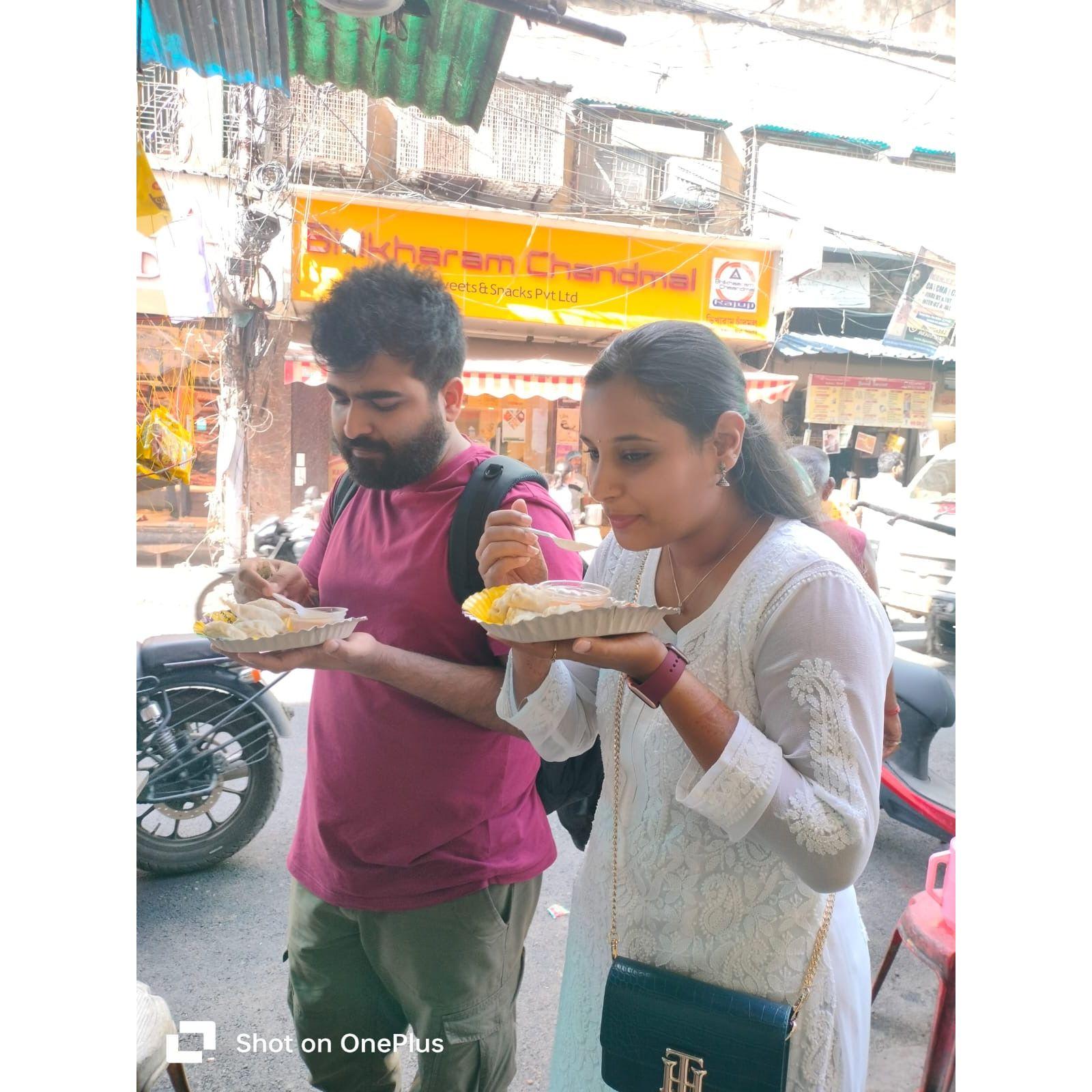 Us with our first love… FOOD