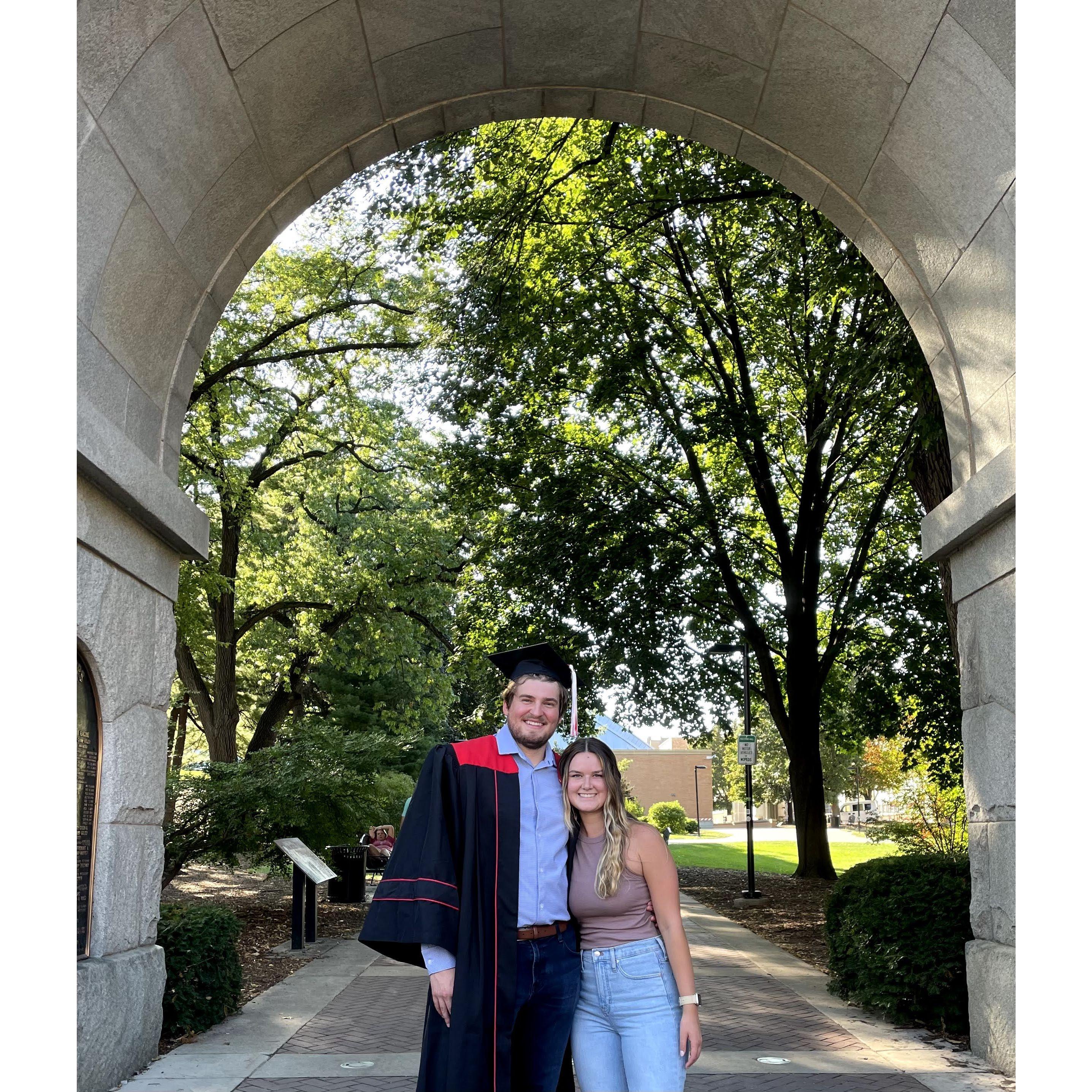 Jacob's college graduation! The commencement had been postponed due to COVID