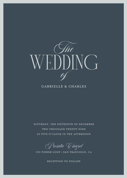 Ford Portrait | White | Zola Wedding Invitations