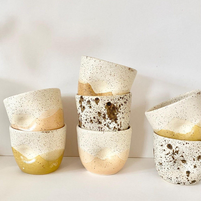 handmade ceramic thumb cups : MADE TO ORDER