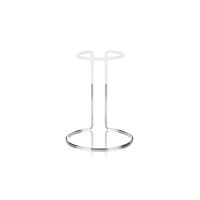 True Decanter Drying Stand and Holder, Essential Accessory Glassware Rack for Spot-Free Finish, Rubber Coating Protects Glass, Chrome Plated Iron