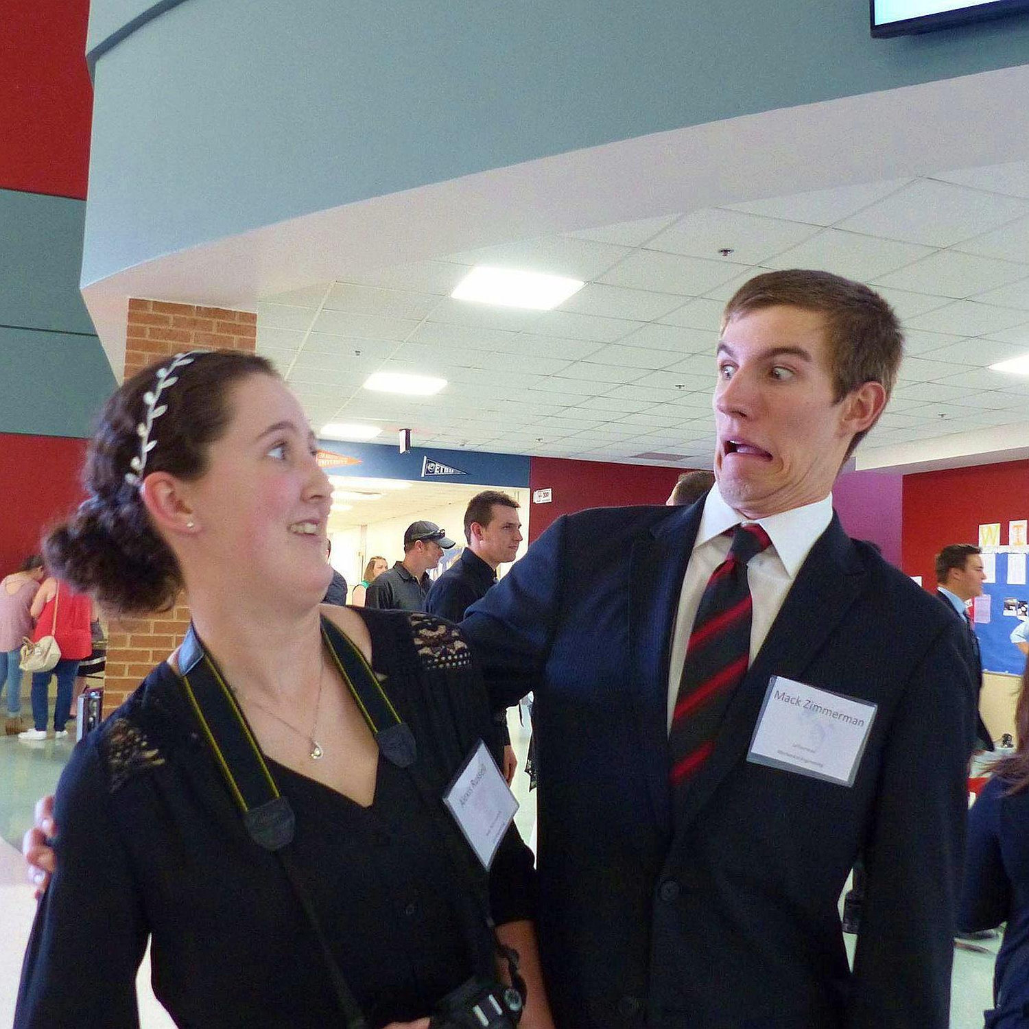 Two dorks at a STEM showcase, 2016