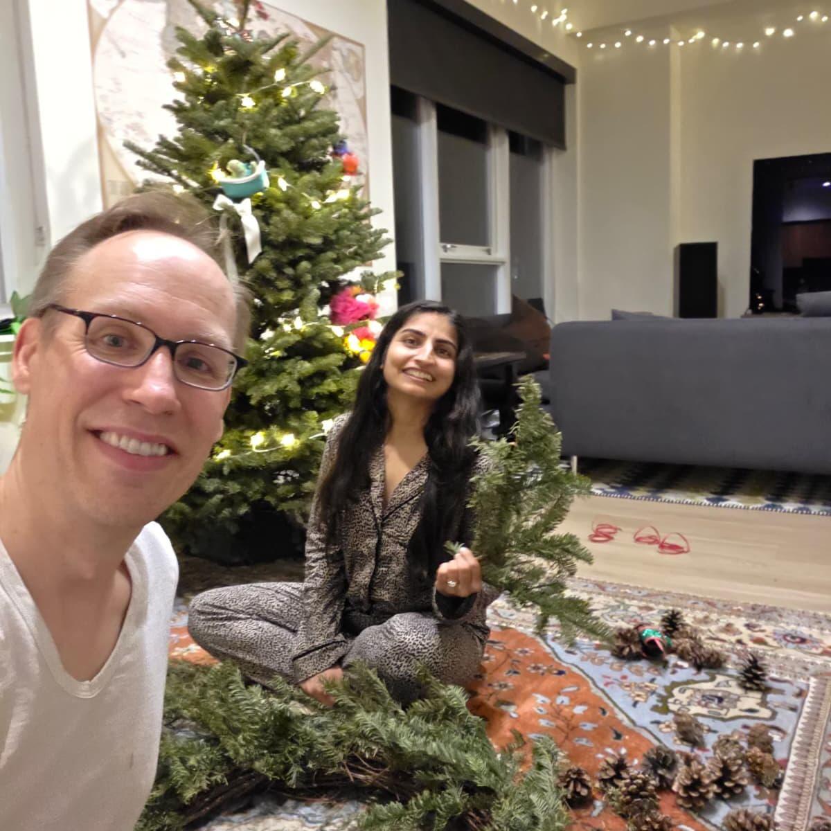 The aforementioned wreathmaking. Another yearly traditions of ours :) Nothing quite like making art with loved ones