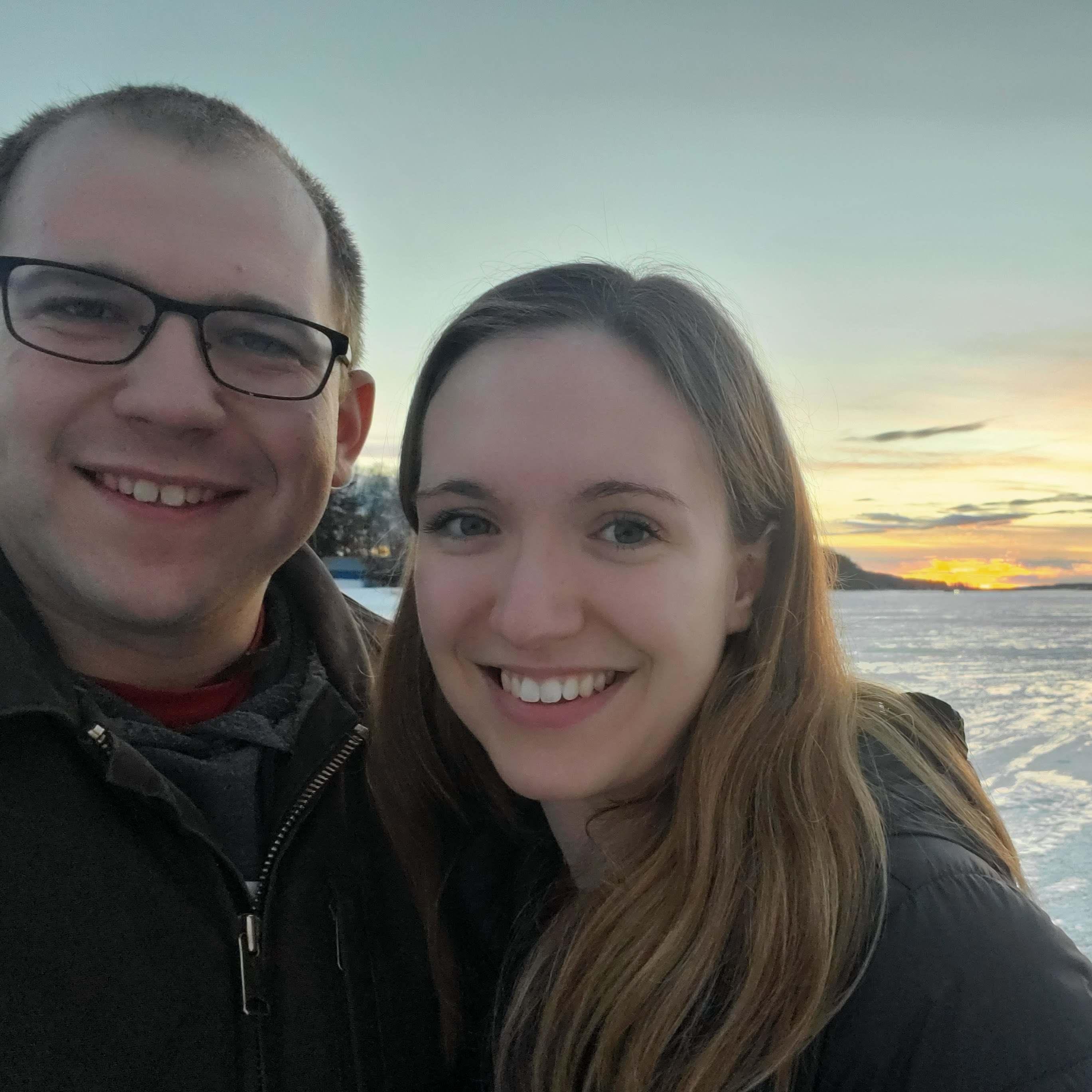 A beautiful sunset to end a great day ice fishing! Winter 2022